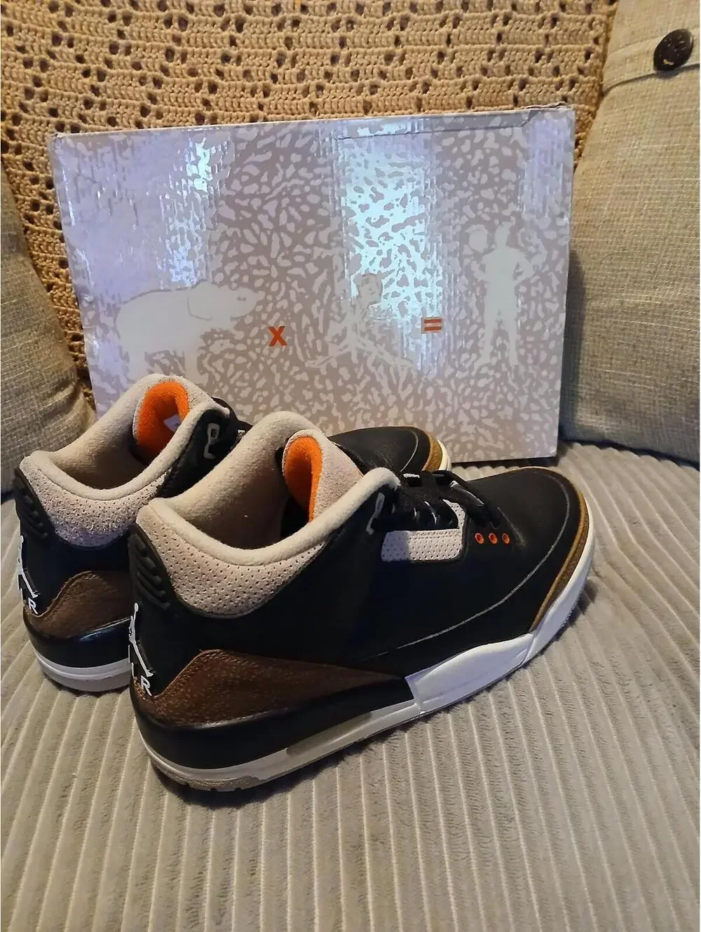Jordan Air Retro Sneakers Black Brown Orange